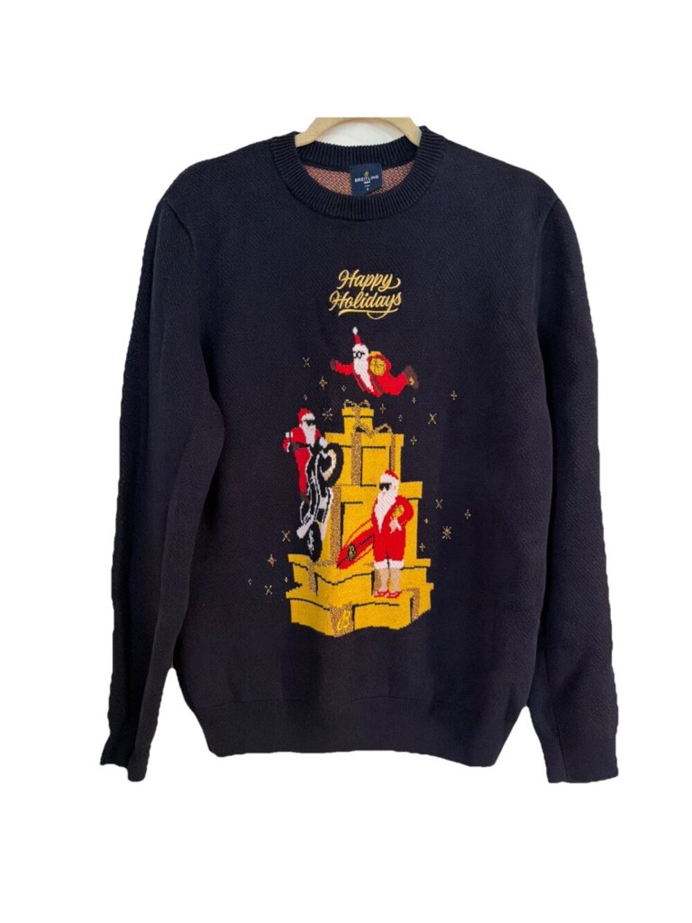 Breitling Happy Holidays Organic Cotton Santa Sweater Multicolour Men's Size S